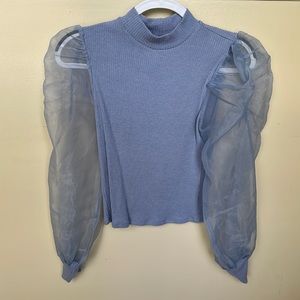 Light purple puff sleeve blouse